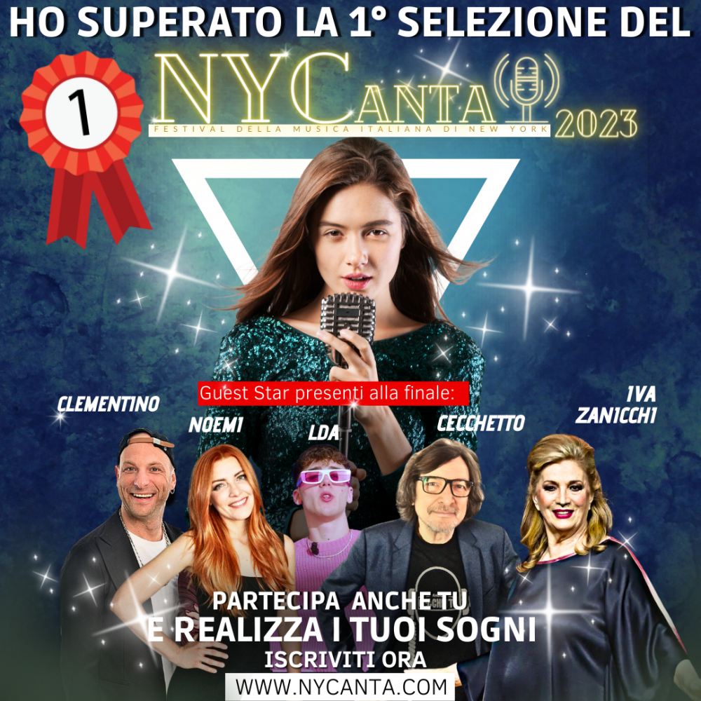 PROROGATA AL 31 LUGLIO 2023 LA SCADENZA PER ”NYCANTA”, FESTIVAL DELLA MUSICA ITALIANA DI NEW YORK