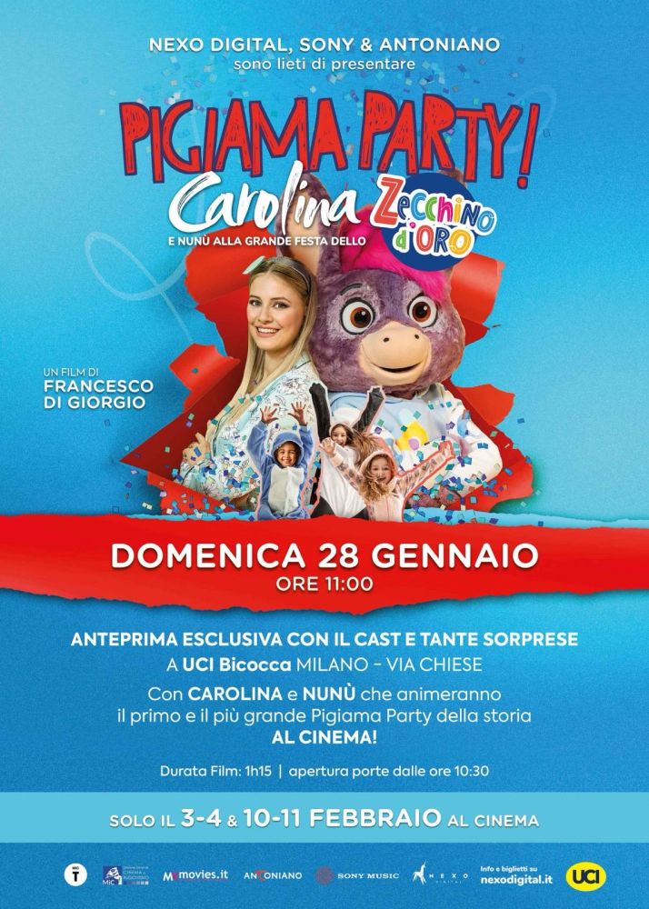PIGIAMA PARTY - CAROLINA E NUNÙ ALLA GRANDE FESTA DELLO ZECCHINO D’ORO