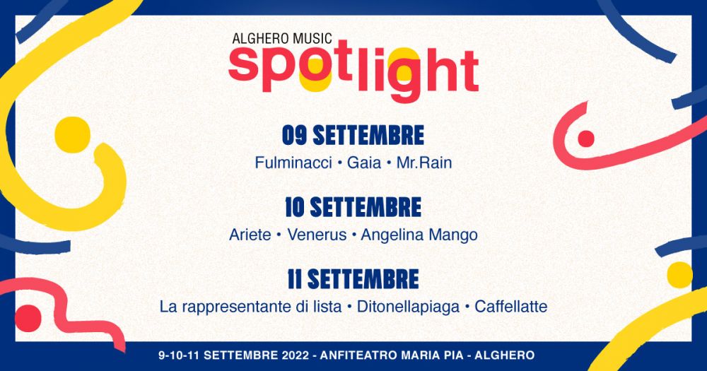 Svelato il cast della prima edizione dell'ALGHERO MUSIC SPOTLIGHT!
